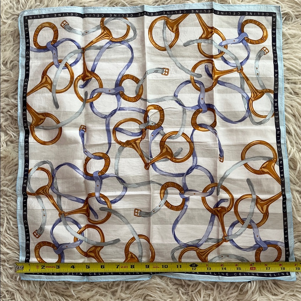 Celine Gold and Silver Chain Design Scarf